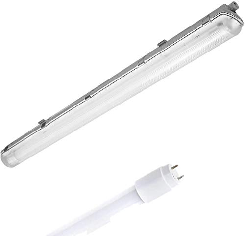 ELG Leuchten LED Feuchtraumleuchte 150cm 22,1W 6500K Tageslicht 1-flammig | 4100lm, 185lm/W, Kellerleuchte, Werkstattleuchte, Nassraumleuchte