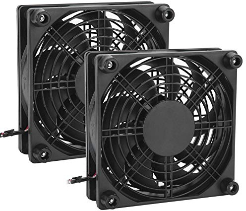 Elprico Ventilateur de Refroidissement PC Ultra Silencieux, Petite Taille, Faible Bruit, Roulement Longue Durée, Ventilateur de Refroidissement USB pour Routeurs, Modem TV, 2 Pièces