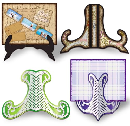 GLOBLELAND Staffelei Kartenhalter Stanzformen Für Kartenherstellung Fotohalter Metall Stanzformen Stanzformen Vorlage DIY Scrapbooking Prägung Papier Album Basteln Dekor