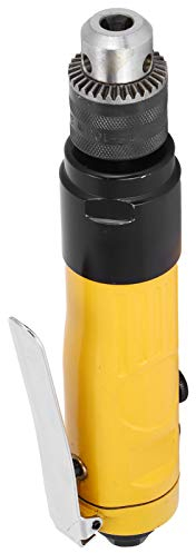Luftbohrmaschine, 3/8-Spannfutter aus Zink, Gerade Bohrmaschine, Luftbohrmaschine, Pneumatische Bohrmaschine aus Legierung mit Lackierter Oberfläche Zum Bohren von Schrauben,