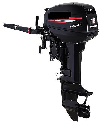 Außenbordmotor, Schubspiegel-Trolling-Motor, 2-Takt-Außenbordmotor mit 18 PS, Bootsmotoren, wassergekühlter Motor (Farbe: 2-Takt 18 kurz, Größe: 0)