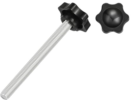 QUARKZMAN Rändelschraube M10 x 100mm, 2 Stück Sterngriffschraube Flügelschraube, Durchmesser：38mm Sterngriff Klemmschraube für Werkzeugmaschine Anziehen Geräte Instrument