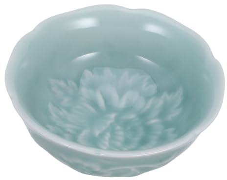 MERRYHAPY 2St Seladon-Teetasse Seladon chinesische Teetassen Geschirr mit Farbwechsel Teetassen aus Porzellan drink tea voury the tea tee+set Schale mit Pflanzenprägung geprägte Teeschale