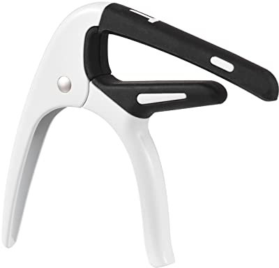 Funien Tragbarer Gitarren-Kapodaster aus Zinklegierung, professioneller Gitarren-Tonwechsler mit Plektrum für akustische E-Gitarren, Ukulele, Mandoline