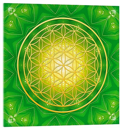 Posterlounge Blume des Lebens – Heilung Acrylglasbild | 20 x 20 cm von Dolphins DreamDesign Wandbilder Wanddeko