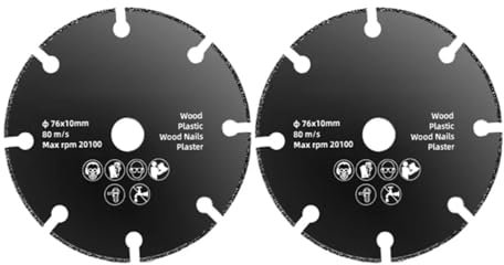 GYQIZSS Hoja de sierra eléctrica de 76mm, disco de corte, herramienta rotativa, cortador de Metal, herramienta eléctrica, corte de madera for amoladora angular, 1-10 Uds.
