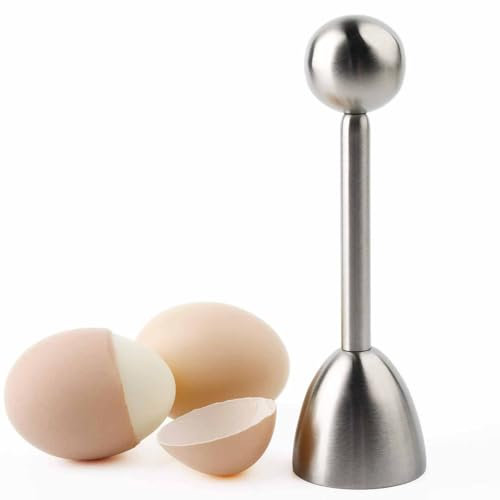 Soft Hard Boiled Egg Cracker Topper Stainless Steel Shell Separator Remover Eggs Cutter