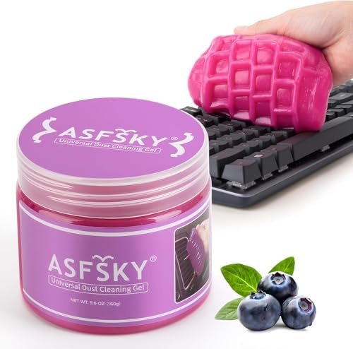 ASFSKY Car Cleaning Gel Kit for Interior, Keyboard Cleaning Gel Dust Cleaner Universal for PC Keyboards, Car Detailing, and Electronics – Reusable Slime for Home & Office (Rose)
