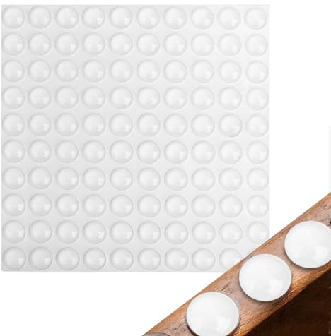 100 Pieces Soft Close Dampers,Bumpers 9 mm Diameter x 3 mm Cupboard Door Stoppers Sticky Rubber Feet Bumper Pads Noise Reducer for Wall and Wooden Floor (Clear)