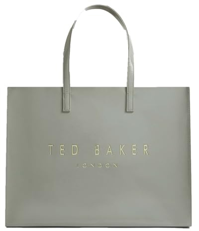 Ted Baker shopper bag Crikon Crinkle Extra Large Icon Bag Grey light green