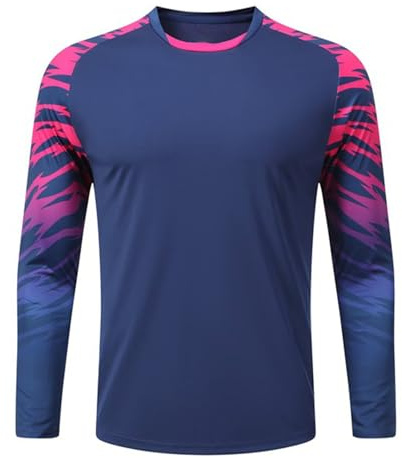inlzdz Maglia da Portiere Bambino Football Goalkeeper Shirts Maglia Termica a Manica Lunga con Protettiva Top Sportivo da Basket Pallavolo Allenamento C Blu Scuro 15-16 Anni