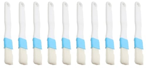 SHTGOI Pinsel 10 Stück 1 Zoll flachpinsel beizpinsel küchenpinsel Backpinsel mit Kunststoffgriff staubpinsel künstlerpinsel zum Ölmalerei kantenmalwerkzeug Für Garten Küche Terrassen Wände Zäune