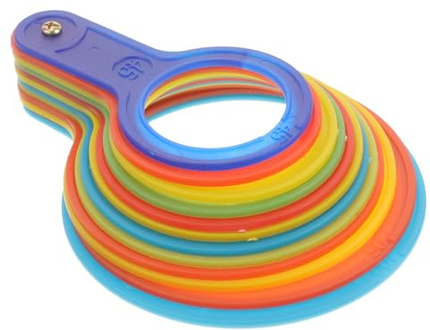 LOORGVEL Anillos De Medición para Frutas De Plástico Duradero 12 Anillos De Colores Variados para Medir Cítricos y Melocotones En Granjas