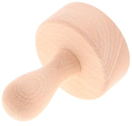 LOLIPPYY Wooden Tart Tamper Baking Press Tool with Long Handle Beech Wood Dough Crust Shaper for Tarts Pies Cookies and Pastries Versatile DIY Baking Accessory for Crusts