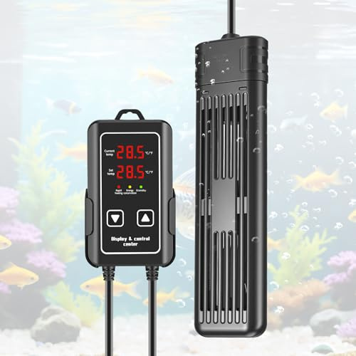 600 W, scaldabagno subacqueo con protezione contro il funzionamento a secco, termostato digitale LED, cavo di alimentazione da 2 m, regolazione precisa della temperatura per acquario, riscaldatore per