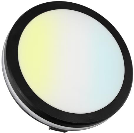 LUXULA LED Deckenleuchte rund Ø30cm, 30W 3000lm, IP65, CCT | IP65 wassergeschützt, CCT 3000K/4000K/6500K, 120°, Schnellverbinder, Wandleuchte innen und außen, Schwarz/Weiß