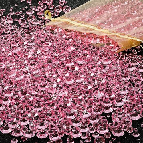 FENGCHUANG 4000 Stück Diamanten Deko Rosa 3/6/10 mm