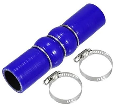 CQJJXKYC Manguera Gasolina Manguera de Silicona para Joroba de Coche con Abrazaderas, diámetro Interior de 25/28/30/35/40/45/51/54/57/60 mm - 102 mm, Color Azul Manguito Turbo(30mm ID)
