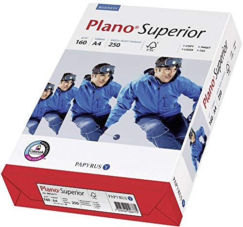 Papyrus 88026787 Drucker-/Kopierpapier premium PlanoSuperior 160 g/m², A4 250 Blatt, ungestrichen, matt, weiß
