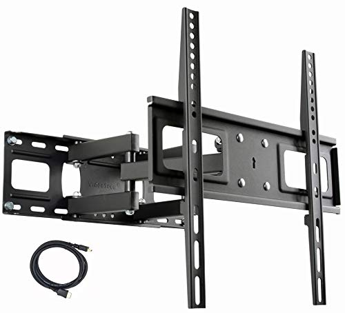 VideoSecu MW340B2 TV Wall Mount Bracket for Most 32-65 Inch LED, LCD, OLED, UHD Plasma Flat Screen TV, with Full Motion Tilt Swivel Articulating Dual Arms 14 Extend,400x400mm,100 LBS WR9