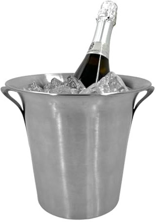 Chabrias Ltd 4.5 Litre Stainless Steel Tulip Ice Bucket 8 Pint - Premium Wine & Champagne Drinks Cooler for Parties, Home Bar & Events - Durable Rust-Resistant Metal Bucket for Bottles, Cans (1)