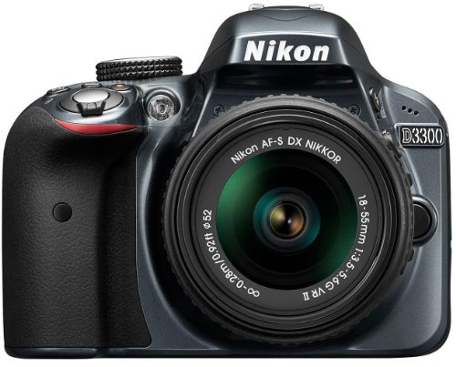 Nikon D3300 Appareil photo numérique réflex 24,2 Mpix Kit Objectif AF-S 18-55 mm VR II Anthracite