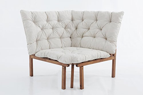 Ambientehome Corner Piece with Cushion for Corner Group, Brown