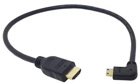 System-S Câble Mini HDMI vers HDMI standard coudé à 90° - 50 cm