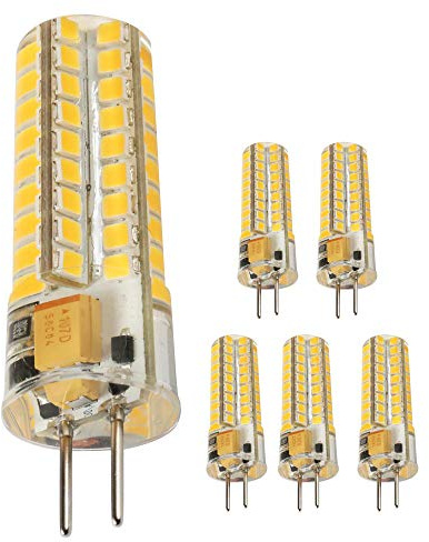 Ukey U GY6.35 LED, led Halogen Replacement 5W Bi-pin Base 12V AC/DC 2700K Warm White,led Landscape Light Bulbs 50W Replacement 5Pack (5)