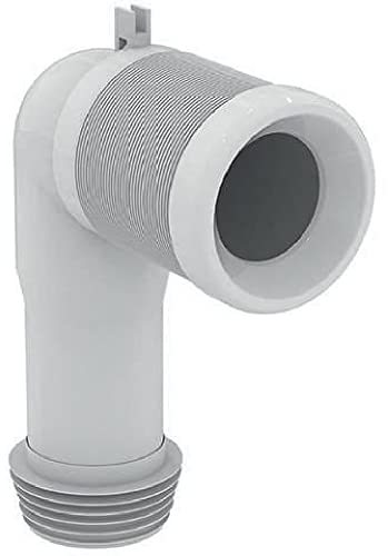 Ideal Standard - Multi Suites, Curva tecnica per vaso a filo parete, Adattatore per conversioni scarico vaso da parete a pavimento, T002767, Neutro