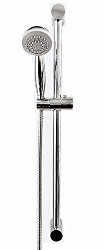 Barre de douche avec tuyau et pommeau de douche 70 cm de long Support mural réglable