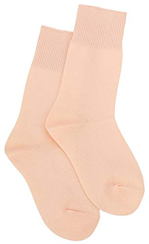 tanzmuster Kinder Ballettsöckchen Lara aus weicher Mikrofaser Baumwolle in rosa-apricot, 27-31