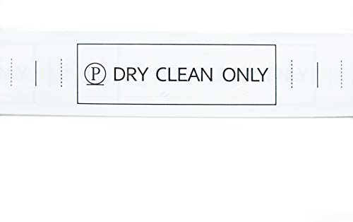 HAND® Paper Fabric Material Wash Care Labels 'Dry Clean ONLY' 19mmWx66mmL, Roll of 2000 Labels