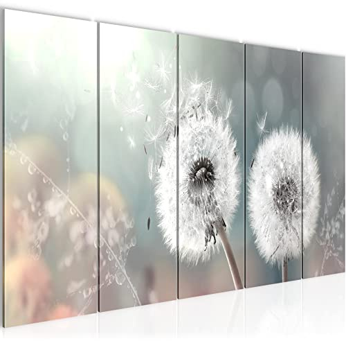Runa Art Bild Pusteblume Wandbilder auf Vlies Leinwand 5 Teilig Wanddekoration Wohnzimmer Schlafzimmer 023656b