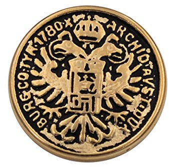 gold antik Knöpfe Metall Münze Adler Trachten Jacke (5 Stück) (19mm)