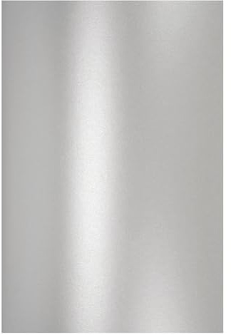 Netuno 20x papier argenté nacré 120g A4 210 x 297 mm Aster Metallic Silver papier métallisé brillant pour scrapbooking bricolage DIY décoration travaux manuels invitations mariages anniversaires