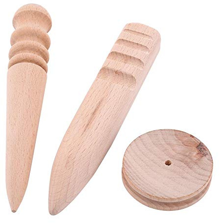 3-in-1 Leder Kantenpolierer, Leder Holzkante Slicker für Leder Polieren Lederhandwerk DIY Handwerkzeug