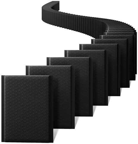 Switory 25 sobres acolchados de burbujas A5, bolsas forradas de polietileno para envío y embalaje, color negro 6 x 9 + 1.57 pulgadas