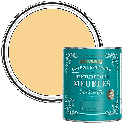 Rust-Oleum Yellow Furniture Paint in Matt Finish - Mustard 750ml