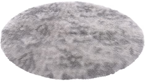 Colorful Künstlicher Nachahmung Lammfell Teppich, ø40 cm Runde Textur Lammfellimitat Longhair Fell Optik Nachahmung Wolle Bettvorleger Stuhl Matte Sofa Matte Rugs