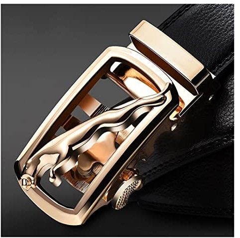 Männliche Taille Stra Designer Männer Gürtel Luxus Mann Mode Gürtel Luxus Marke for Männer Hohe Qualität Automatische Schnalle (Belt Length : 105CM 39to41inch, Color : ZD22 Gold)