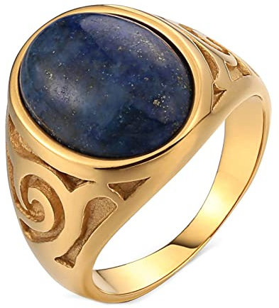 Mesnt Edelstahl Ringe für Herren Männer Ringe 18mm Herren Ringe Edelstahlringe Skelettschädel Siegelringe Siegelring Gold Ringe 62 (19.7)