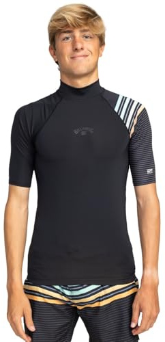 BILLABONG Contrast - Short Sleeve UPF 50 Rash Vest - Men - Black