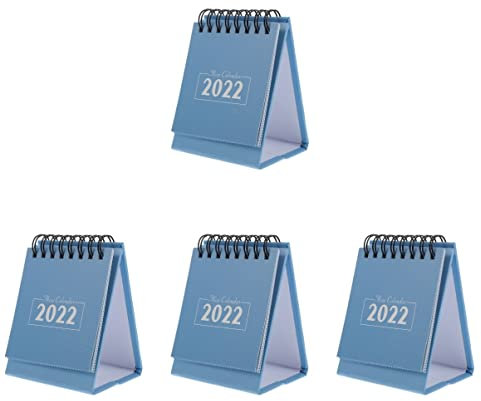 NUOBESTY 4stücke Tischkalender Aus Extra Dickem Premium Dekorativ Und Tragbar Für Büro Und Zuhause Mit Stabiler Drahtbindung Multifunktional Für Lehrer Und Studenten Maße Kompakt Und