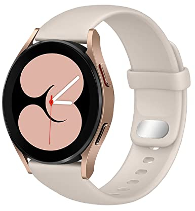 HdanMole 20mm Watch Armband Kompatibel mit Samsung Galaxy Watch 4 Watch 5 40mm 44mm / Watch 3 41mm / Active 2 40/44mm, Polarstern Silikon Sport Armband für Vivoactive 3 / Vivomove HR, Beige