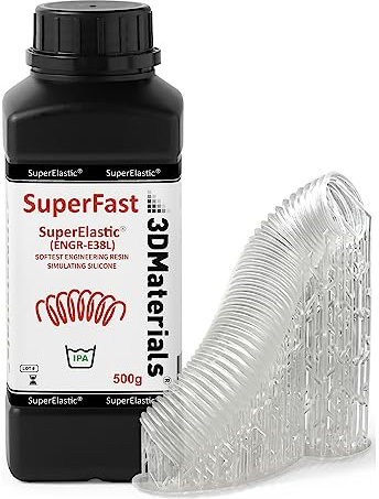 3D-Drucker Harz, Weichheit 60A, simuliert weiches Silikon, Hergestellt in Korea von 3DMaterials (500g, Transparent)