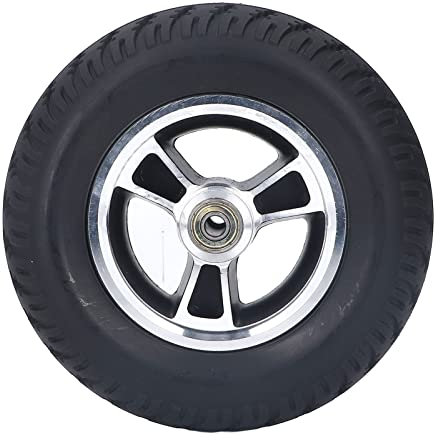 Ruota per Sedia a Rotelle in Acciaio Legato Ruota in PU Sostituzione Pneumatici Antiscivolo per Carrello 7 Pollici