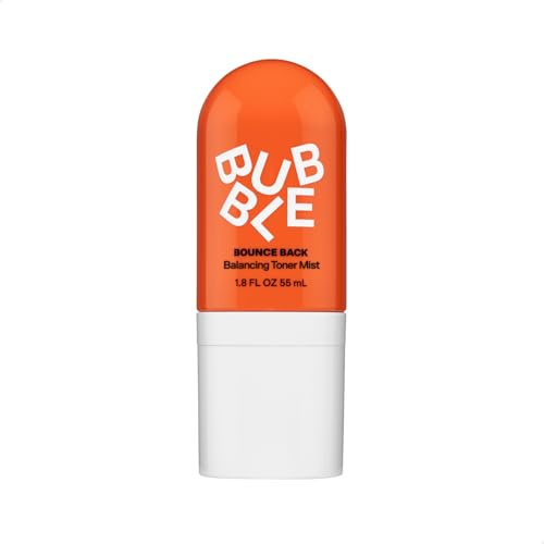 Bubble Skincare Bounce Back Balancing Toner Facial Mist - Willow Bark + Niacinamide for Texture and Radiance Reset - Sea Water Pore Minimizer Spray (55ml)