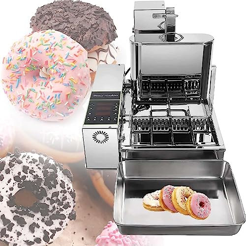 HNCXHX Digital Donut Fryer,Macchina per Ciambelle Automatica A 4 Righe,L'Intervallo di Regolazione della Temperatura è 50~220 ° E può Produrre 4 Ciambelle alla Volta