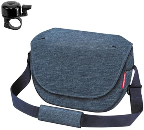 Rixen & Kaul Fahrrad Lenkertasche Schultertasche Umhängetasche Funbag Twist Blue inkl. Fahrradklingel
